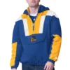 Royal Gold Golden State Warriors Charger Half Zip Pullover Jacket