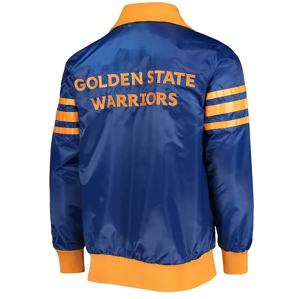 Royal Golden State Warriors The Captain II Satin Jacket Back