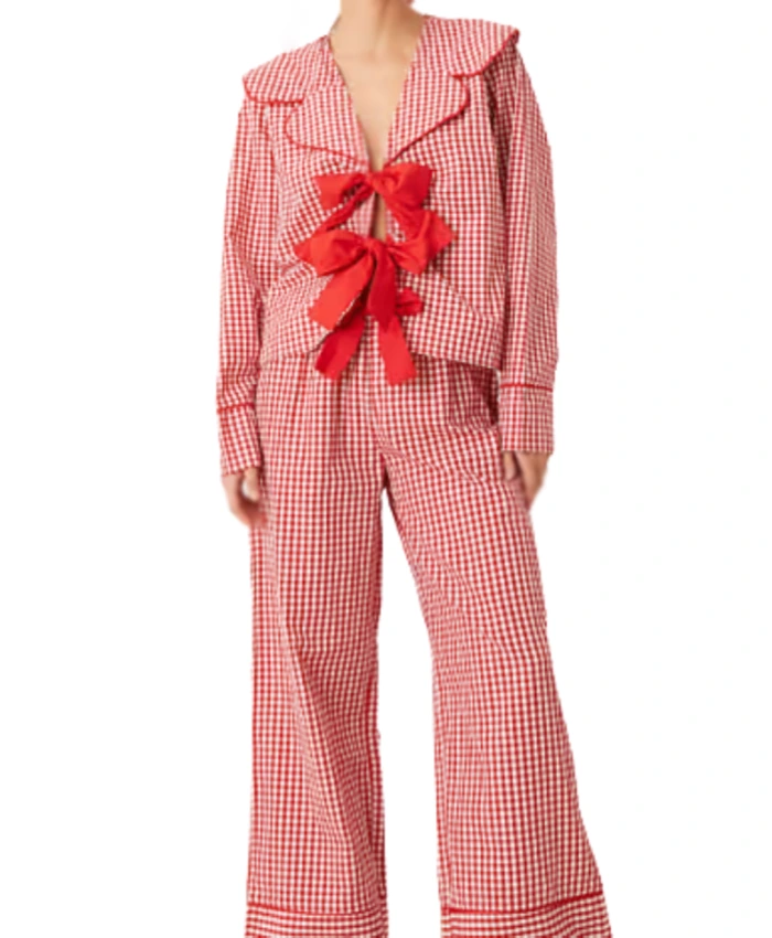 Ruby Marino Electric Bloom 2025 Gingham Pajamas - Image 2