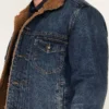 Rudy Ramos Marshals Sherpa Lined Denim Jacket For Sale