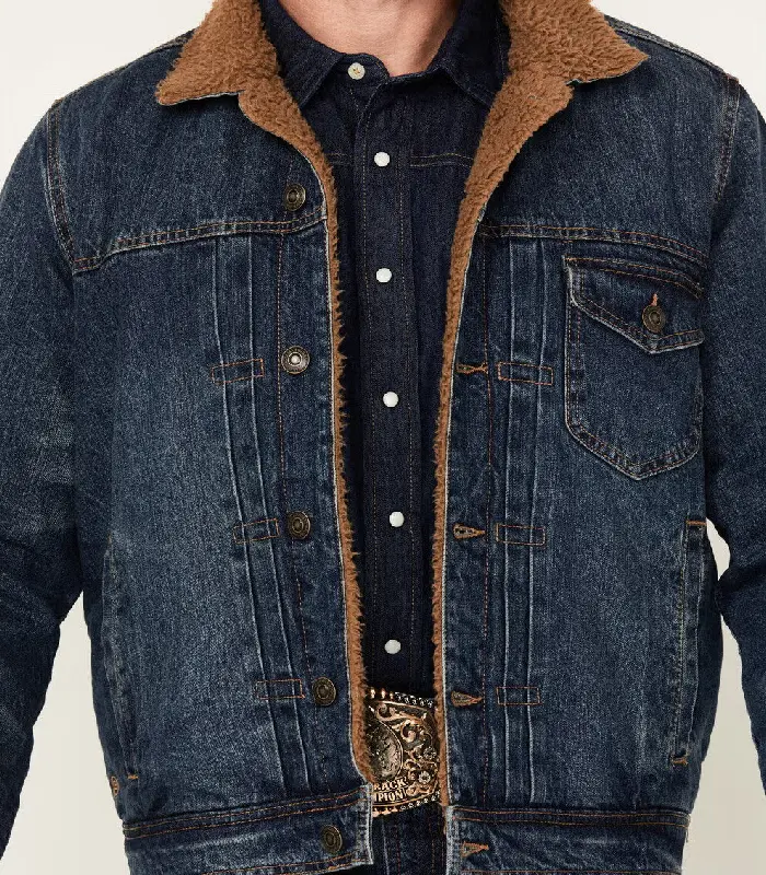 Rudy Ramos Marshals Sherpa Lined Denim Jacket Sale