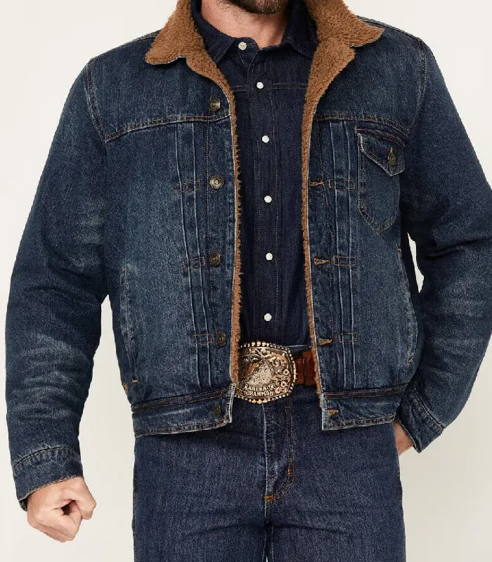 Rudy Ramos Marshals Sherpa Lined Denim Jackets Sale