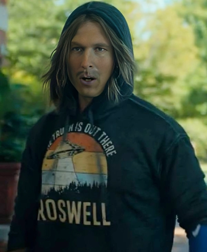 Glen Powell Chad Powers 2025 Gray Hoodie