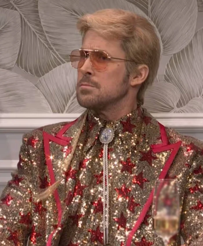 Ryan Gosling SNL S51 Gold Sequin Star Blazer - Image 2