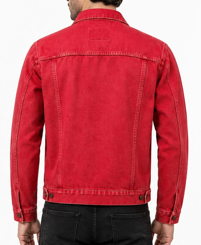 Ryan Gosling San Diego Comic-Con Red Denim Jacket Men