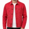 Ryan Gosling San Diego Comic-Con Red Denim Jacket Mens