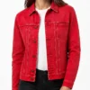 Ryan Gosling San Diego Comic-Con Red Denim Jacket Womens