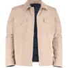 Ryan Seacrest American Idol Beige Suede Jacket Open Button