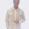 Ryan Seacrest American Idol Suede Jacket In Beige