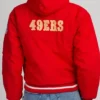 SF 49ers Cropped Hooded Jacket