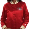 SF 49ers Full Count Red Satin Varsity Jacket