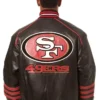 SF 49ers Leather Bomber Jacket