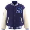SG SAINT SEGA Blue And White Letterman Varsity Jacket For Men And Women