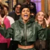 SNL S51 Teyana Taylor Green Cropped Jacket