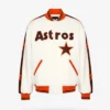 SS26 Supreme X Houston Astro Off White Wool Varsity Jacket