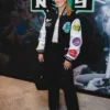 Sabrina 4 EXCLUSIVE White Leather Varsity Jacket