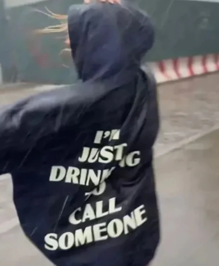 Sabrina Carpenter Im Just Drinking To Call Someone Blue Hoodie