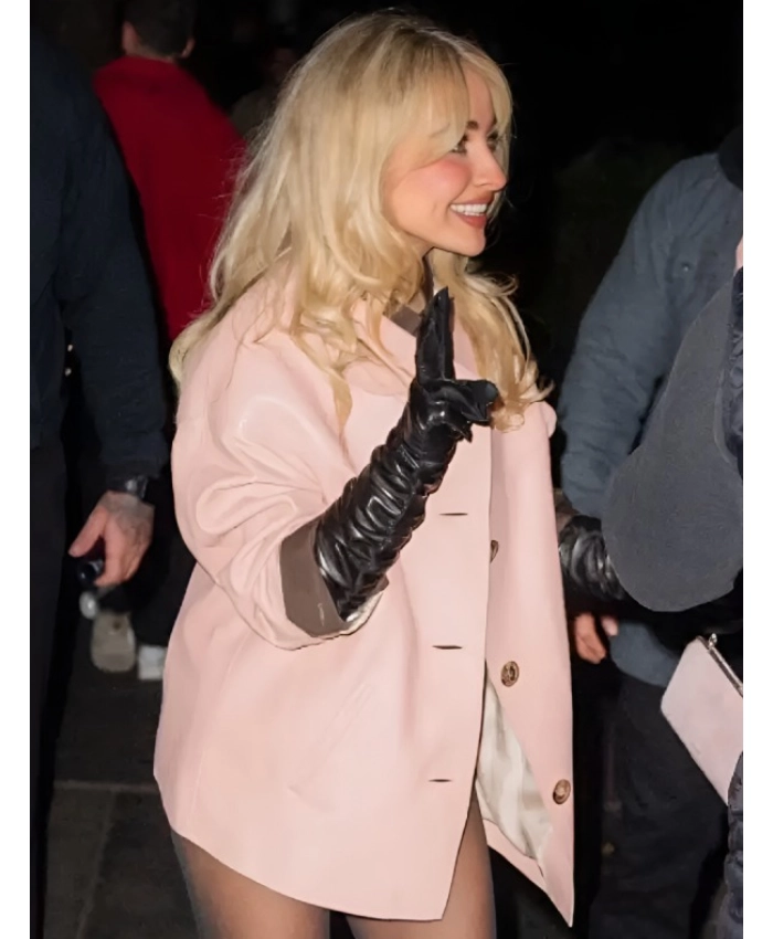 Sabrina Carpenter NYC 2025 Pink Jacket