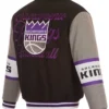 Sacramento Kings Black Gray Varsity Jacket