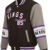 Sacramento Kings Black And Gray Varsity Jacket
