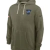 Salute To Service 2025 Detroit Lions Sideline Standard Issue Dri FIT Olive Hoodie
