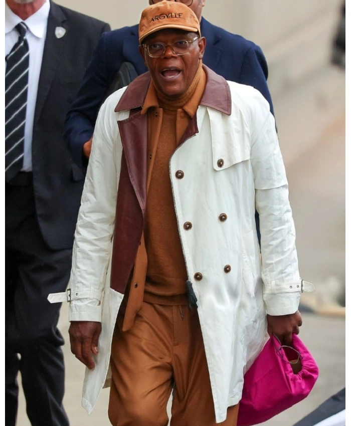 Los Angeles 2025 Samuel L. Jackson Contrasting Collar Coat