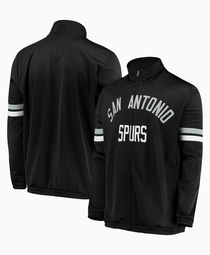 San Antonio Spurs G III Sports By Carl Banks Veteran Black Track Jacket