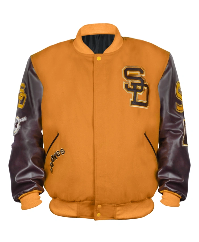 San Diego Padres Wool And Leather Letterman Jacket