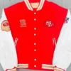 San Francisco 49ers 1990 Super Bowl XXIV Champions Red Varsity Jacket