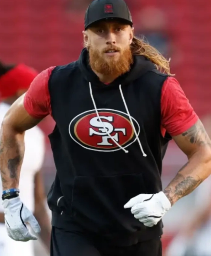 San Francisco 49ers 2025 George Kittle Black Hoodie