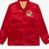 San Francisco 49ers Coach Red Satin Jacket