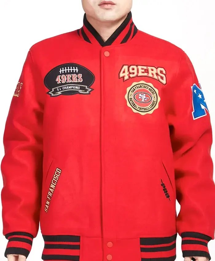 San Francisco 49ers Crest Emblem Red Jacket