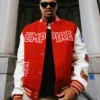 San Francisco 49ers Ghazi X Jeff Hamilton Red And White Varsity Jacket