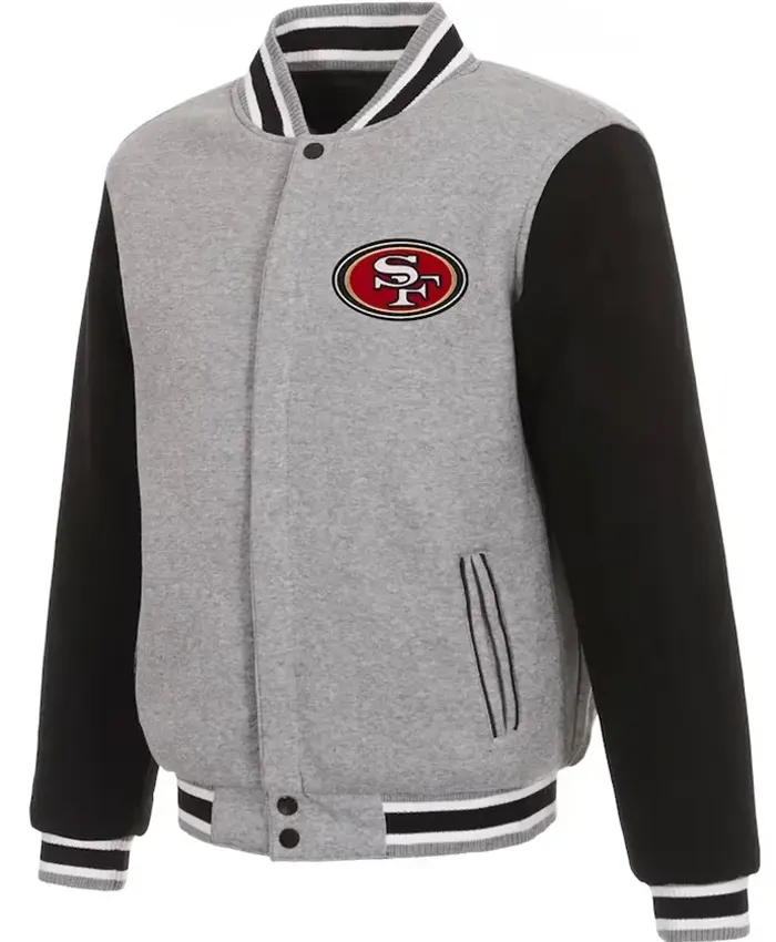 San Francisco 49ers Gray Varsity Jacket