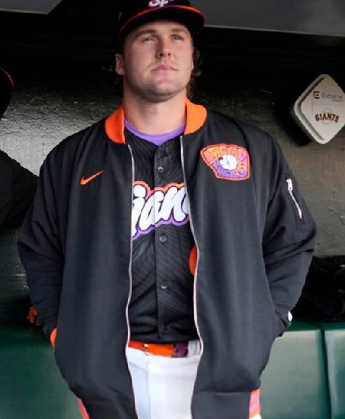San Francisco Giants Black Vintage Bomber Jacket