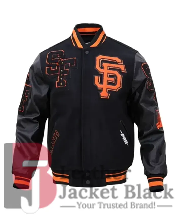 San Francisco Giants Mash Up Black Varsity Jacket