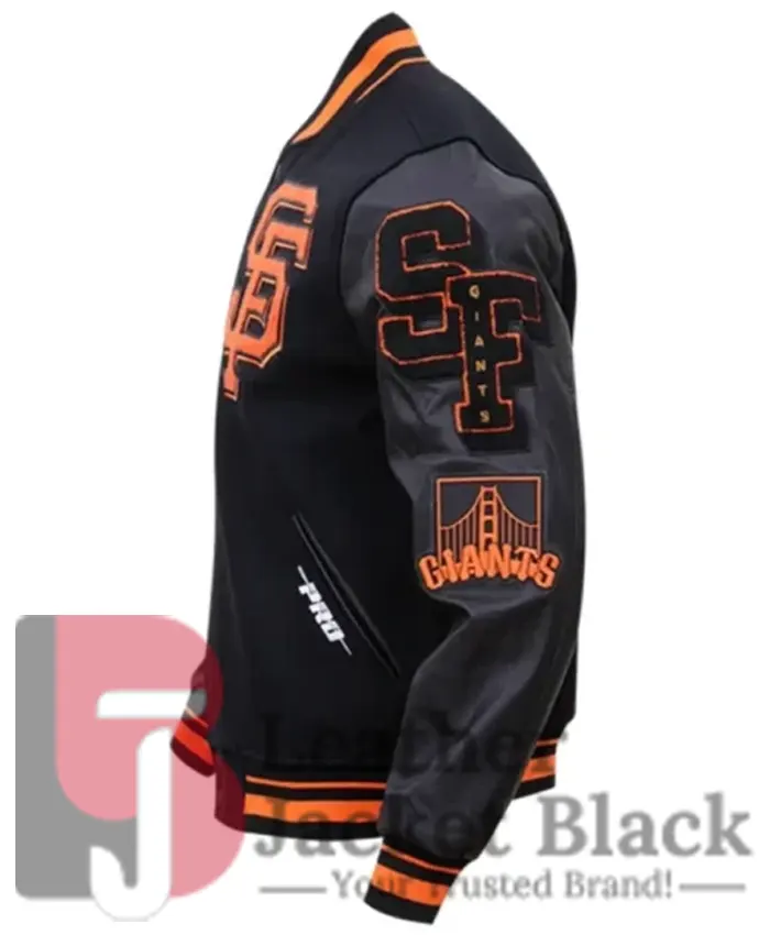San Francisco Giants Mash Up Varsity Black Jacket