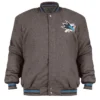 San Jose Sharks Gray Wool Varsity Jacket