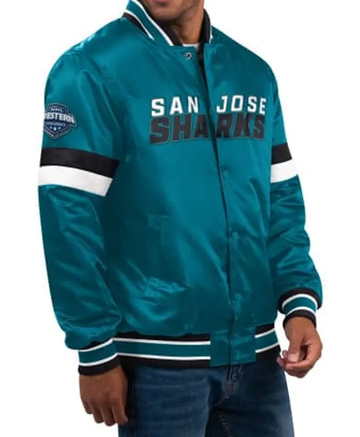 San Jose Sharks Green Varsity Jacket