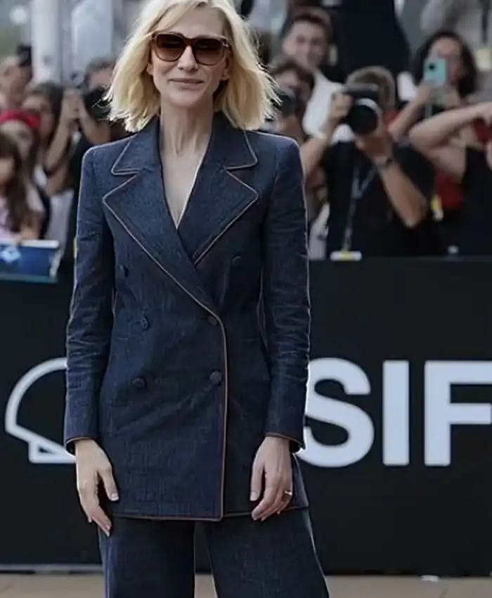 San Sebastian Film Festival Cate Blanchett Blue Suit