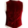 Santa Claus Red Velvet Shearling Vest