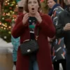 Santa Tell Me Erin Krakow Maroon Wool Coat