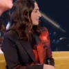 Sara Bareilles The Morning Show Black And Red Floral Suit