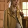 Sarah Dugdale Virgin River S06 Yellow Leather Jacket