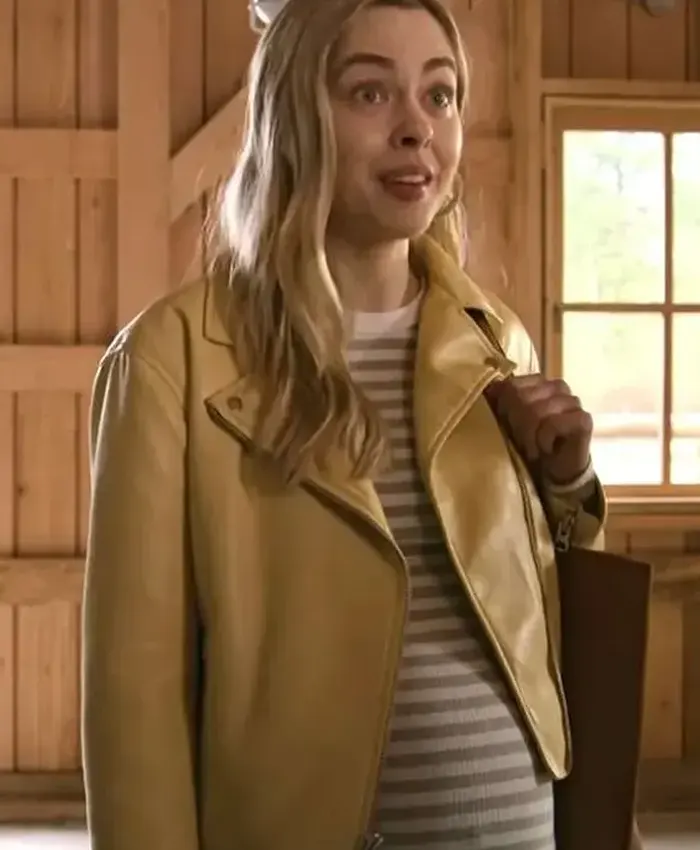 Sarah Dugdale Virgin River S06 Yellow Leather Jacket