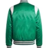 Satin Green Letterman Varsity Jacket