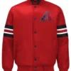 Scout I Arizona Diamondbacks Full Snap Red Satin Jacket