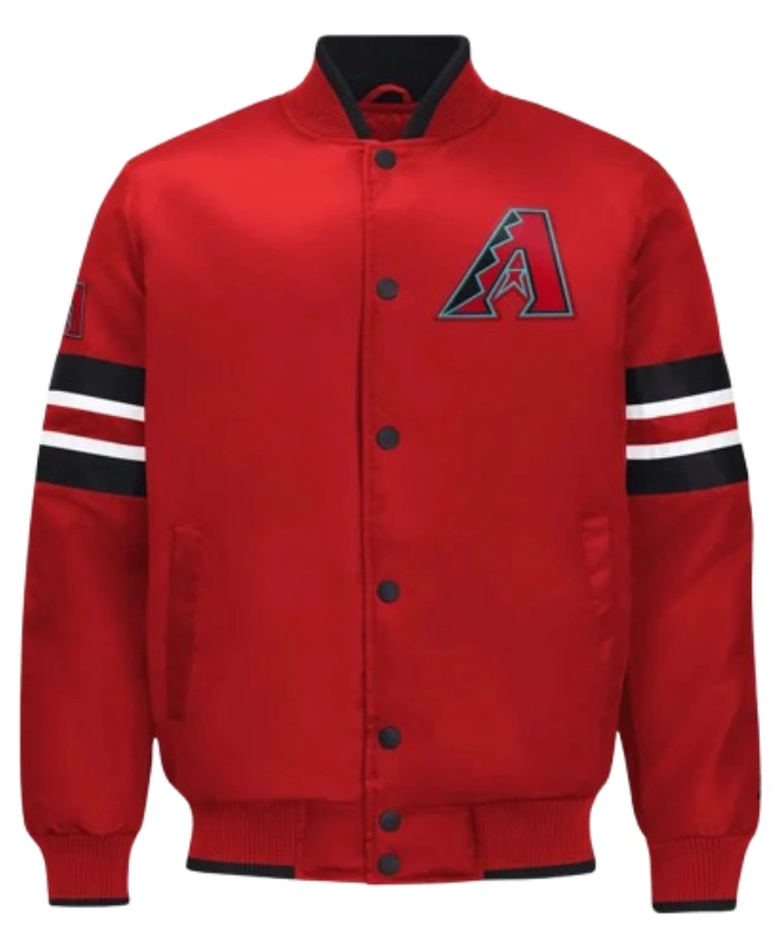 Scout I Arizona Diamondbacks Full Snap Red Satin Jacket