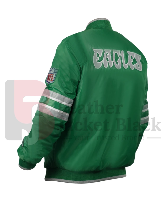 Scout I Philadelphia Eagles Green Vintage Full Snap Varsity Jacket