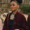 Scream 7 Celeste OConnor Maroon Jacket